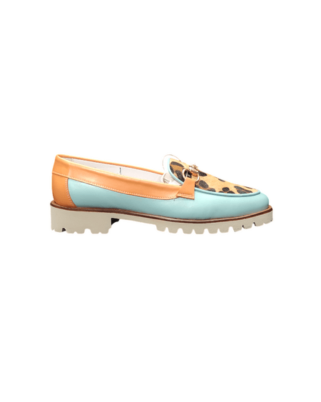Mocasín Piel Pelo Ánimal Print Nemónic