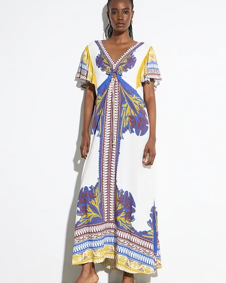 Vesstido Maxi Estampado Bsb