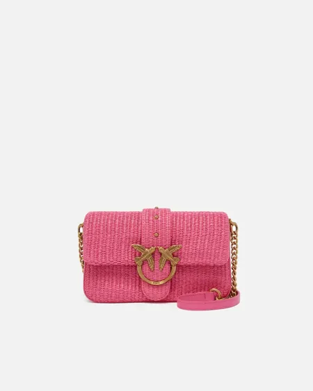 Love One Mini Slouchy Raffia Pink Pinko