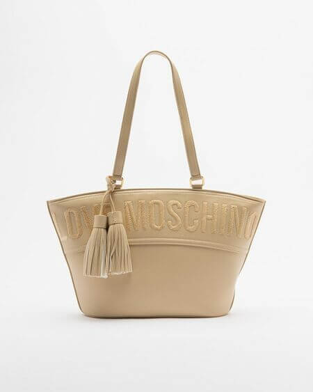 Bolso Shopper Beige Love Moschino