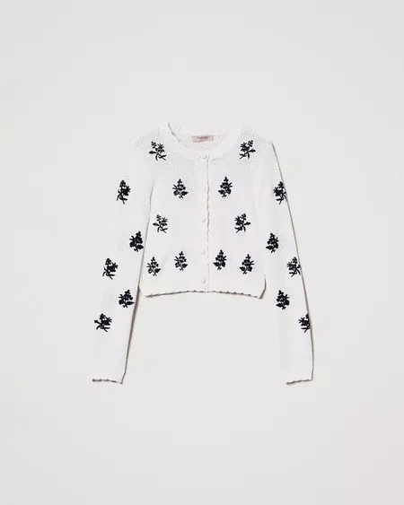 Chaqueta Bordados Flores Twinset