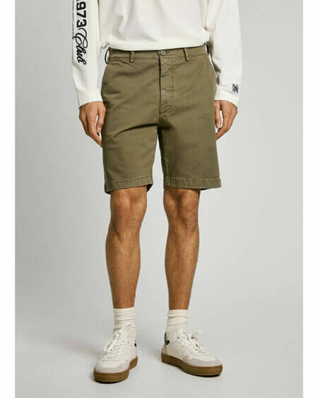Short Chino Regular Stone Green Pepe Jeans