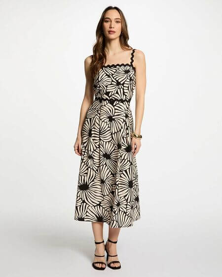 Vestido Midi Estampado Con Piculina Morgan de Toi
