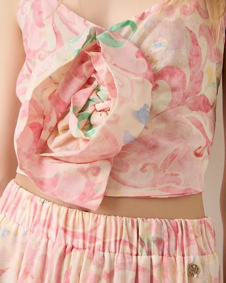 Top Crop Floral Bsb