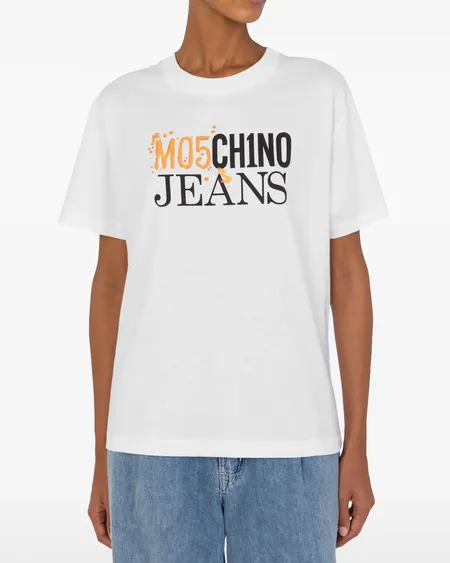 Camiseta Jersey 20 1 Logo Moschino Jeans