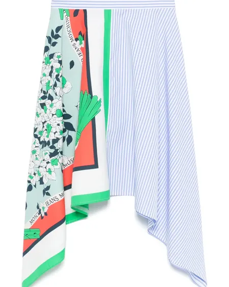 Falda Striped Cotton Shirting Moschino Jeans