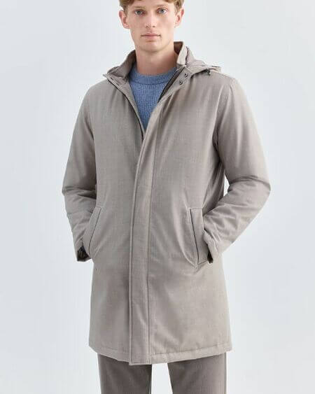 Abrigo Largo Con Capucha Desmontable Roy Robson