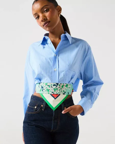 Camisa Striped Cotton Shirting Moschino Jeans