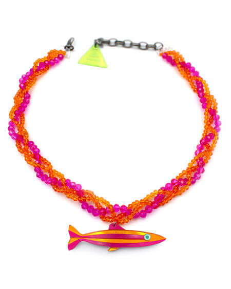 Collar Sardina Fucsia Lausett