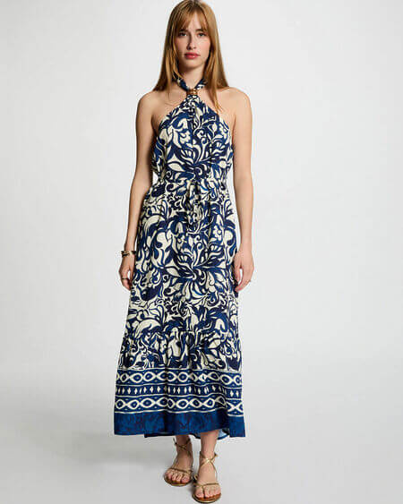 Vestido Largo Estampado Rcaly Morgan De Toi