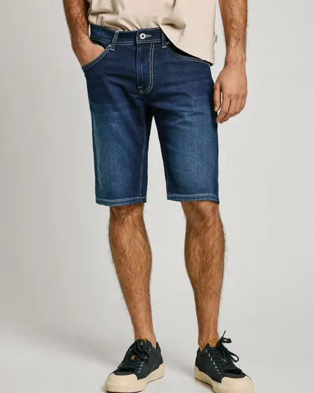Bermuda Slim Gymdigo Medium Blue Pepe Jeans