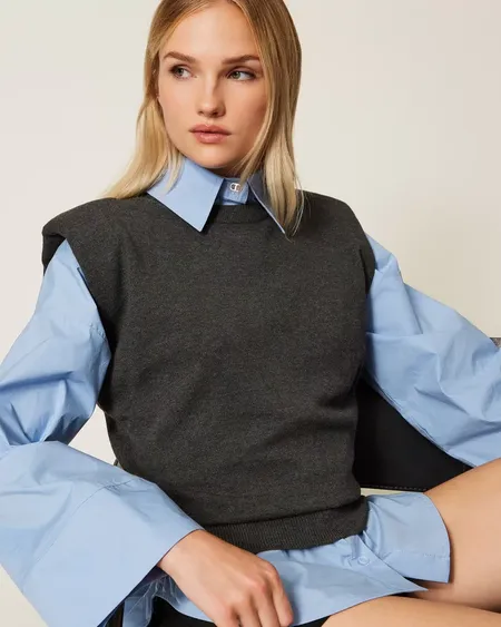 Top Punto Manga Casquillo Twinset