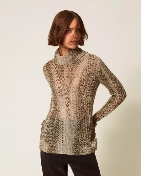 Jersey Mohair Animal Twinset