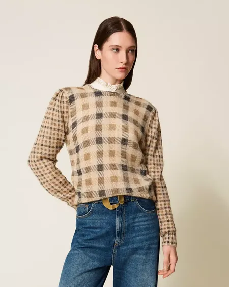 Jersey Mohair Cuadros Twinset