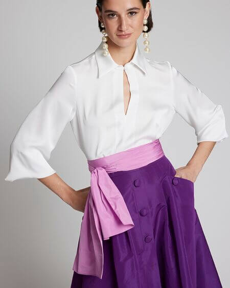 Blusa Amelia Blanco Moskada