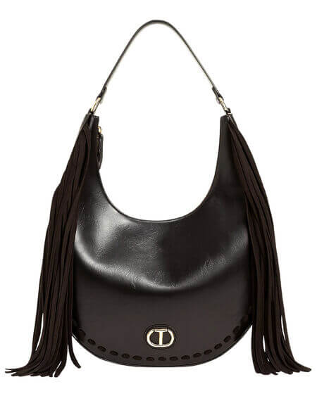 Bolso Hobo Flecos Black Twinset