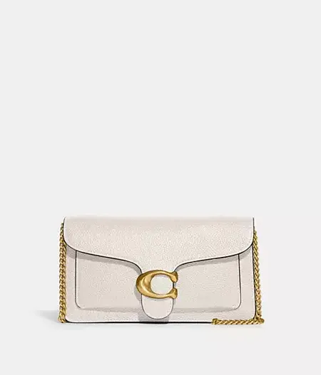 Tabby Chain Clutch Chalk Coach