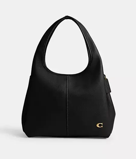 Polished Pebble Leather Lana SB Black Coach