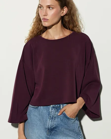 Blusa Mangas Anchas Bsb