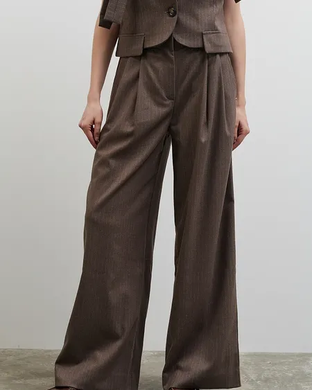 Pantalón Rayas Y Pliegues Bsb