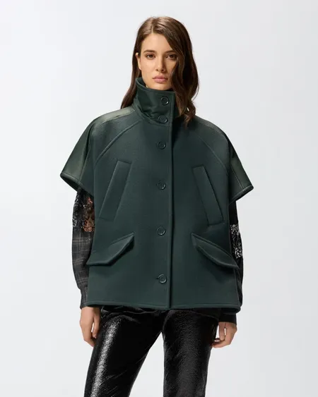 Capa Carbonara Verde Pluviale Pinko