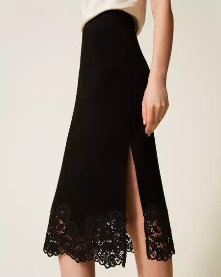 Falda Punto Encaje Twinset
