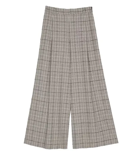 Pantalón Cuadros Gris Twinset