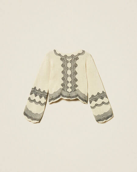Jersey Efecto Encaje Twinset