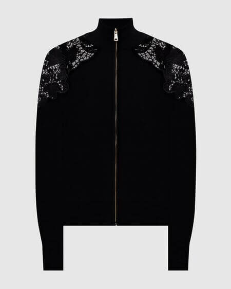 Chaqueta Punto Bordados Negro Twinset