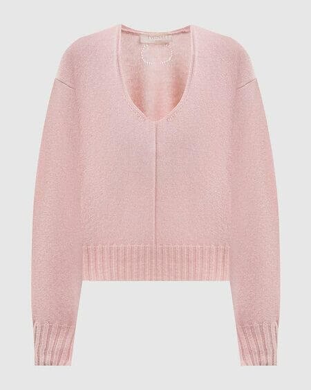 Jersey Escote Rosa Blush Twinset
