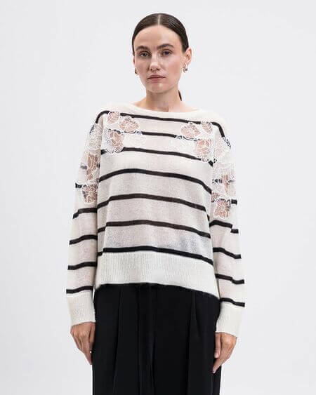Jersey Mohair Mixto Rayas Twinset