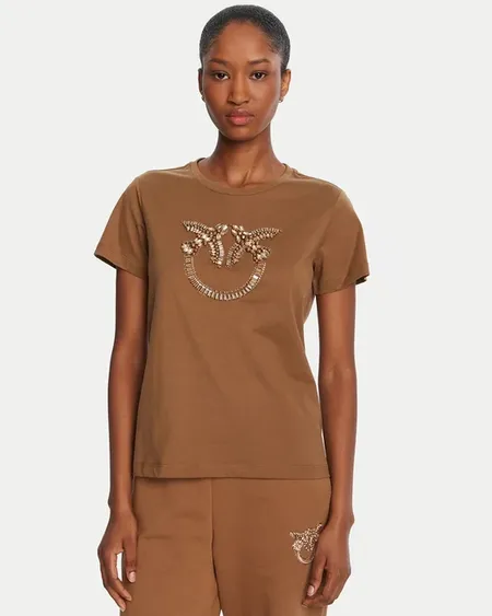 Camiseta Quentin Marrón Pinko