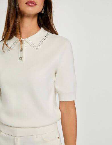 Jersey Cuello Polo Cristales Map Morgan De Toi