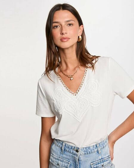 Camiseta Escote Pico Domaska Morgan De Toi
