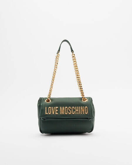 Bolso Cadenas Verde Love Mochino