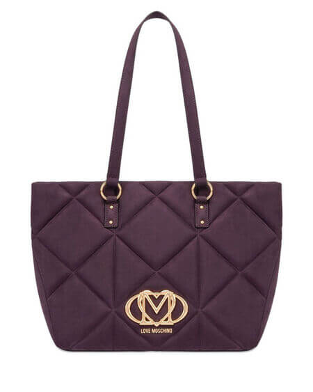 Bolso Shopper Terciopelo Love Mochino