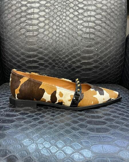 Zapato Plano Print Vaca Nemonic
