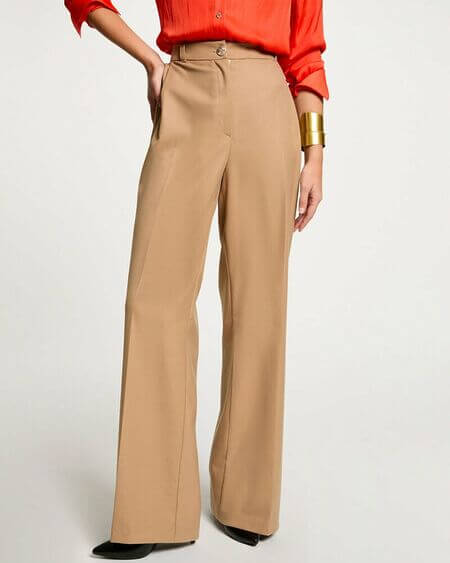 Pantalón Ancho Pinzas Petal Morgan De Toi