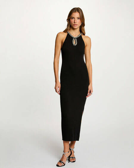 Vestido Canalé Con Pedrería Rmahe Morgan De Toi