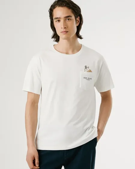 Camiseta Thansen Off White Pepe Jeans