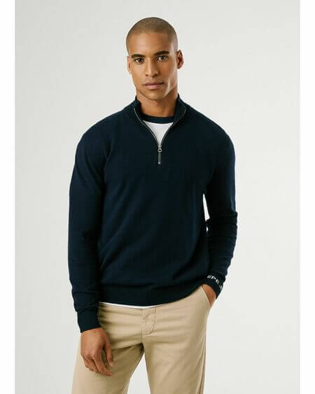 Jersey Andre Zipper Marino Pepe Jeans