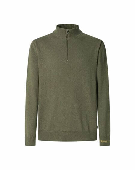 Jersey Andre Zipper Military Green Pepe Jeans