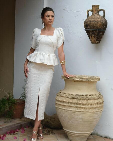 Vestido Angelina Seda Y Color