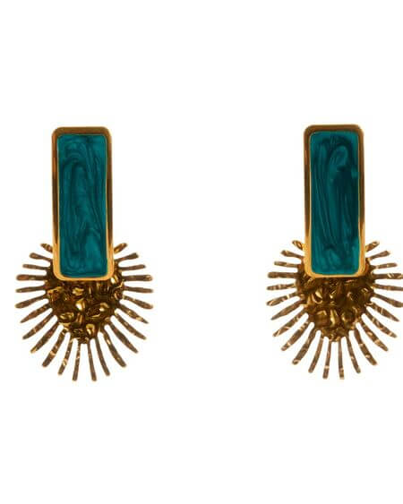 Pendiente Creta Sol Verde Alexah