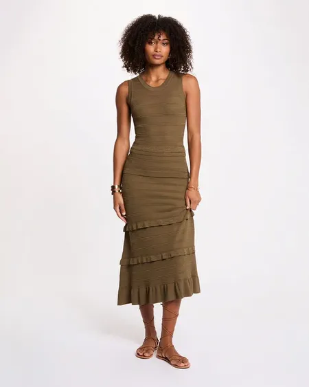 Vestido De Punto Largo Ajustado Morgan De Toi