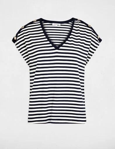 t-shirt-raye-col-v-bleu-marine-femme-vue3-32536311047220926