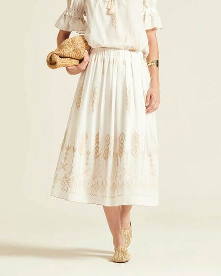 Falda Zaria Blanco Oky