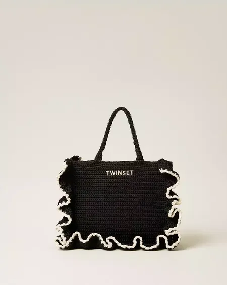 Bolso Ganchillo Volantes Twinset