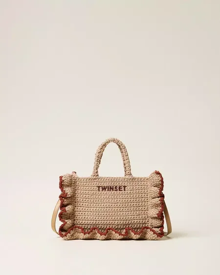 Bolso Ganchillo Volantes Twinset