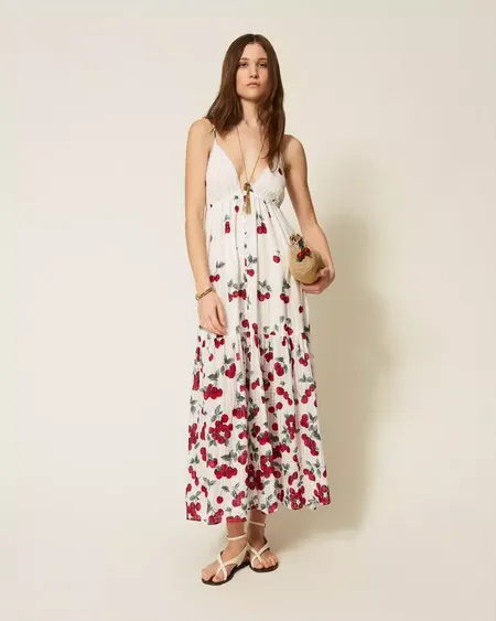 Vestido Largo Cherries Twinset